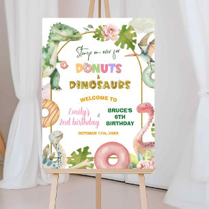 Donuts and Dinosaurs Joint Syskon Welcome Sign Poster