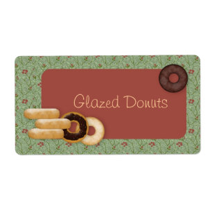 Donuts Anpassningsbar Product Labels Fraktsedel