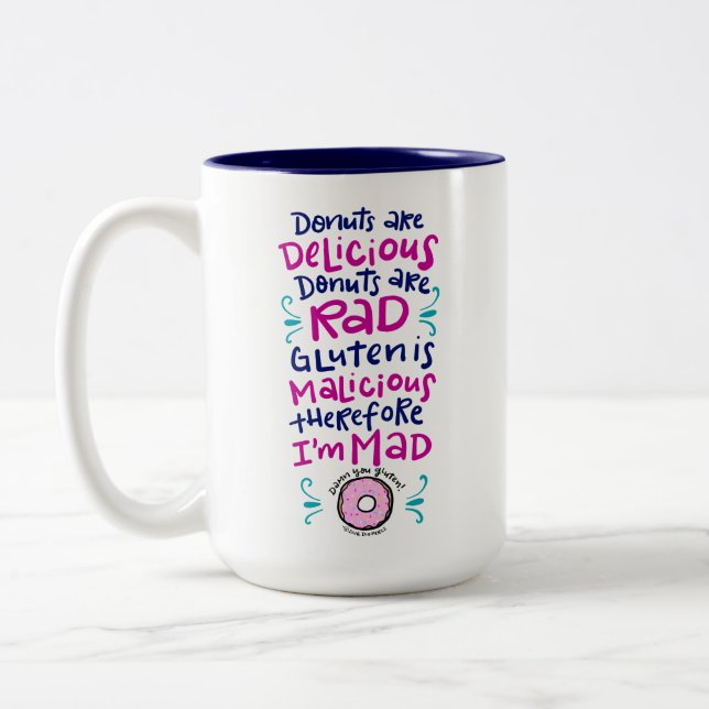 Donuts är givande Två-Tonad mugg (Vänster)