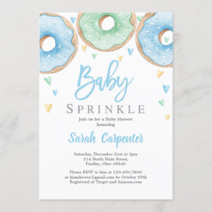 Donuts Baby Shower Boy Inbjudningar