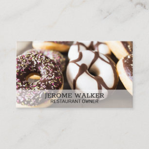 Donuts Background Visitkort