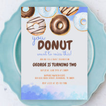 Donuts Birthday Boy-inbjudan