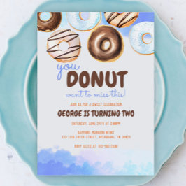 Donuts Birthday Boy-inbjudan Meddelande