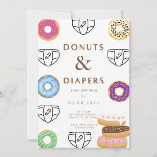 Donuts & Blöjor Baby Show Inbjudan