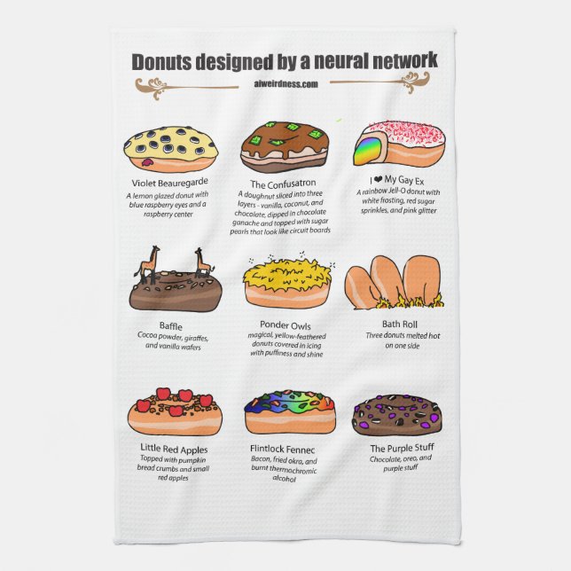 Donuts by AI Weirness - Kitchen Towel Kökshandduk (Vertikal)