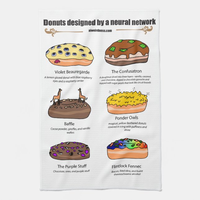 Donuts by AI Weirness - Kitchen Towel Kökshandduk (Vertikal)