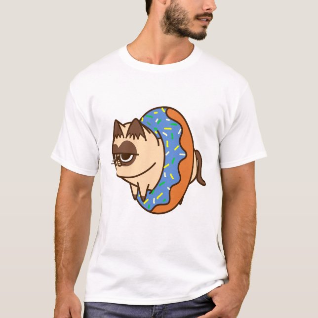 Donuts Cats  blue T-shirt (Framsida)