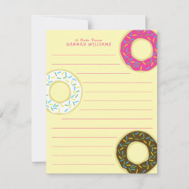 Donuts Cute Barn Flat Stationära kort för ringmutt