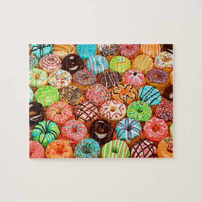 Donuts Delight Jigszle Puzzle Pussel (Horisontell)