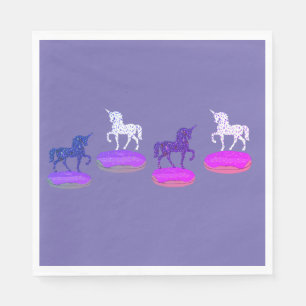 Donuts Delight Unicorns Roligt Pappersservett