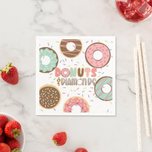 Donuts & Diamonds Bröllopsduschservett Pappersservett
