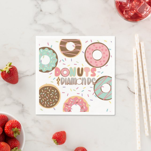 Donuts & Diamonds Bröllopsduschservett Pappersservett (Insitu)