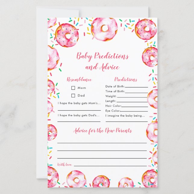 Donuts Diapers Baby Predictions Advice Game (Framsida)