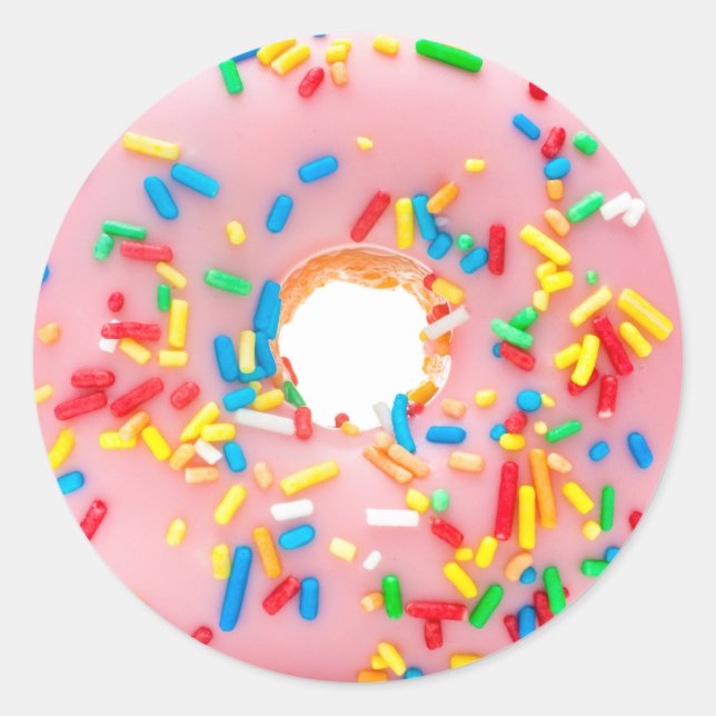 Donuts Doughnut Runt Klistermärke (Framsida)