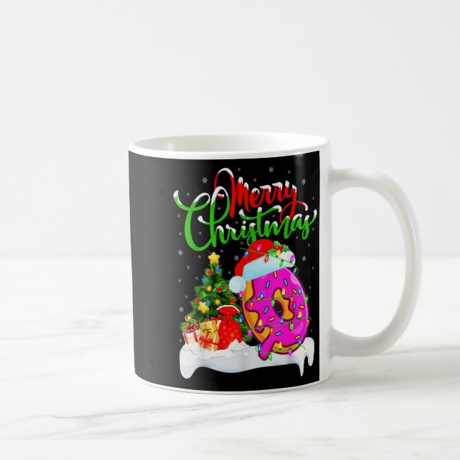 Donuts Food Lover Xmas Decorations Santa Donuts Ch Kaffemugg (Höger)