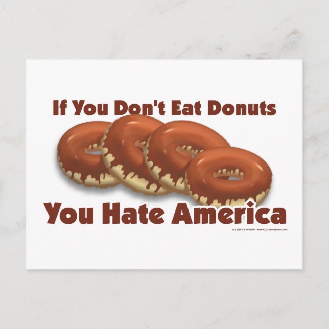 Donuts for America Vykort (Framsida)