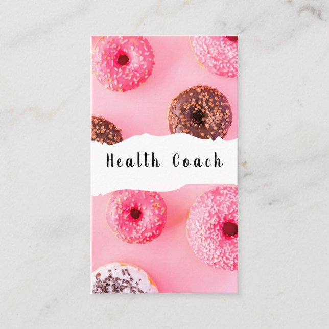 Donuts Health Coach Visitkort (Framsida)