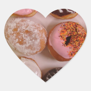 DONUTS! HJÄRTFORMAT KLISTERMÄRKE