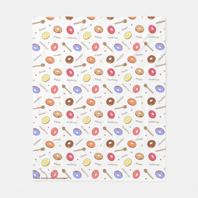 Donuts Homemade Fleece Blanket (Framsidan)