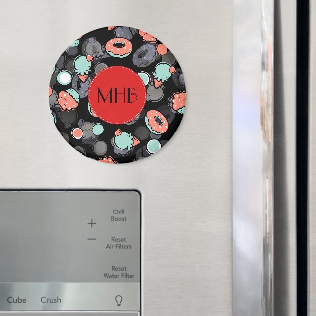 Donuts, Ice Cream, Muffinsar, Dessert, Monogram Magnet (In Situ (Fridge))
