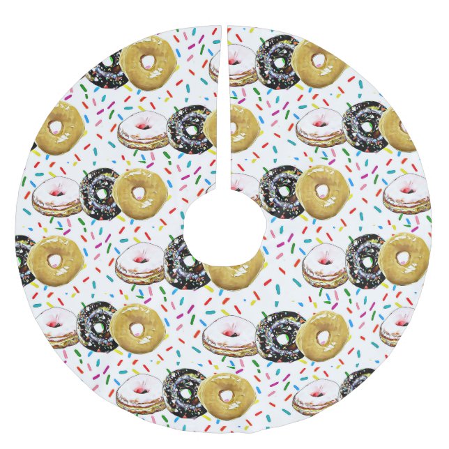 Donuts Julgran Skirt Julgransmatta Borstad Polyester (Framsidan)