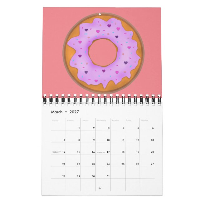 Donuts Kärlek Calendar Kalender (Mar 2027)
