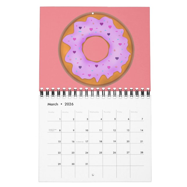 Donuts Kärlek Calendar Kalender (Mar 2026)