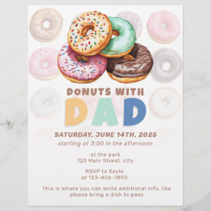 Donuts med Pappa Fars dag Firande Reklamblad