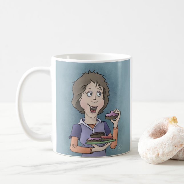 Donuts med sprinkles-kaffe mugg (Med munk)