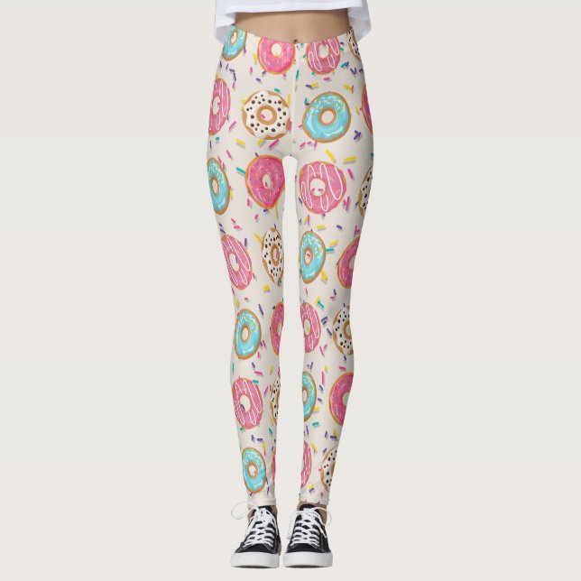 Donuts med Sprinkles Leggings (Framsida)