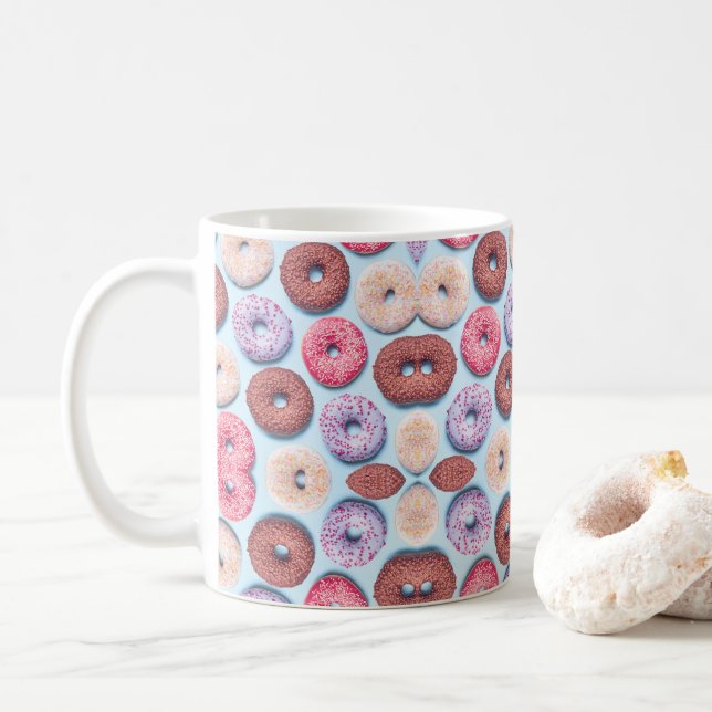 Donuts med Sprinkles Mönster Kaffemugg (Med munk)