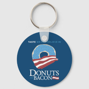 Donuts och bacon: Smak kan vi tro in - blått Nyckelring