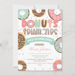 Donuts och Diamanter Inbjudningskort för möhippan