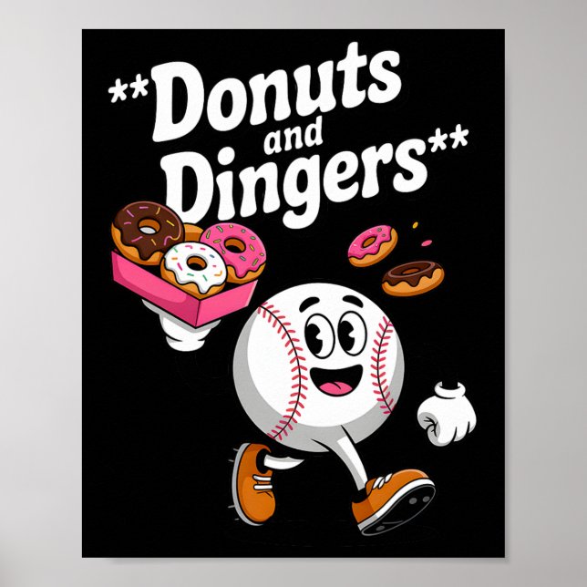 Donuts och Dingers säljer Fläkt Humor Donut Poster (Framsidan)