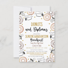 Donuts och Diplomas Studenten Firande Inbjudningar