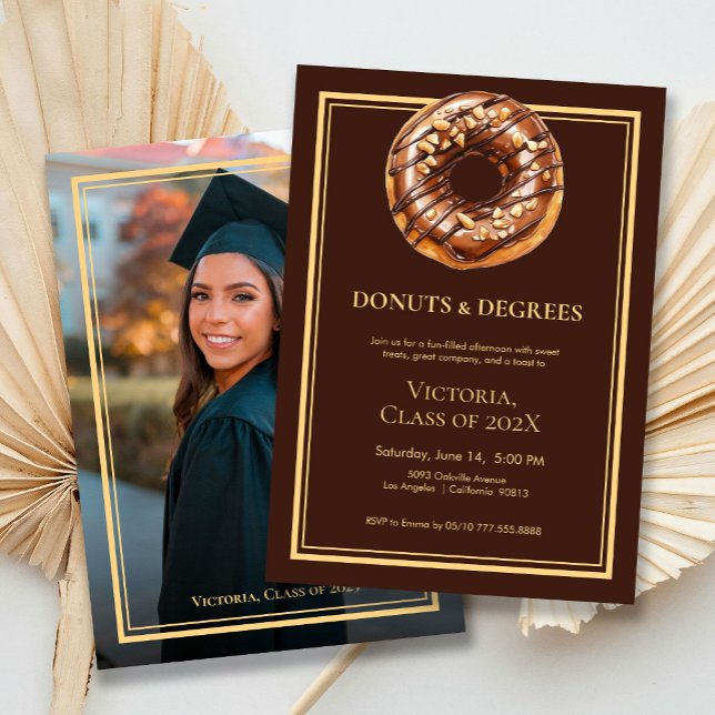 Donuts och Graree Photo Studenten-inbjudan Inbjudningar (Skapare uppladdad)