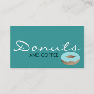 DONUTS och KAFFE. (färganpassade) Visitkort