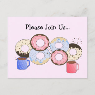 Donuts och kaffeanmälan inbjudningar