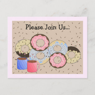 Donuts och kaffeanmälan inbjudningar
