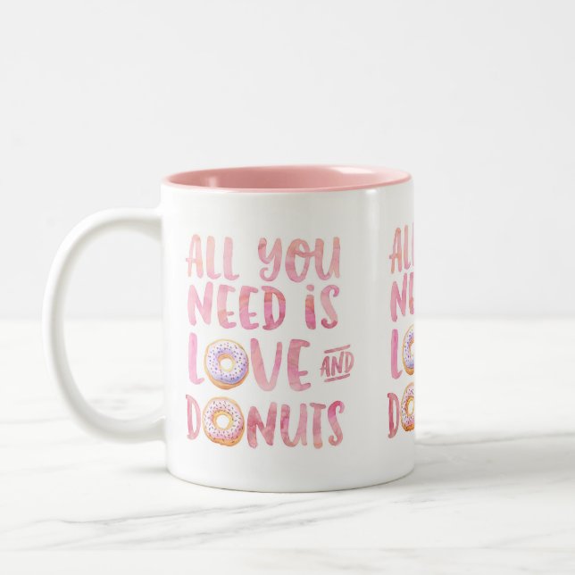 Donuts och Kärlek Två-Tonad Mugg (Vänster)
