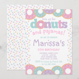 Donuts och Pajamas Inbjudningar