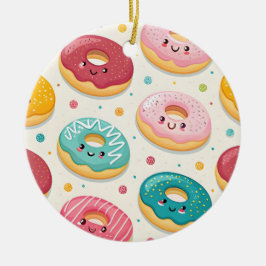 Donuts Pattern Julgransprydnad Keramik
