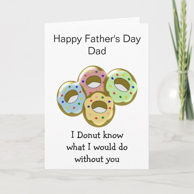 Donuts Personlig Fars dag Kort (Framsida)