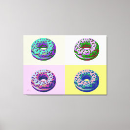 Donuts Retro Style Pop Art Canvastryck