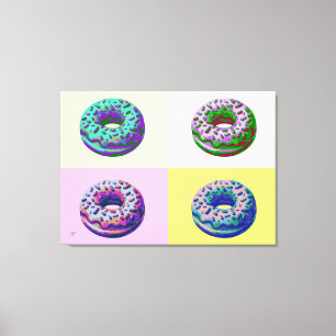 Donuts Retro Style Pop Art  Canvastryck