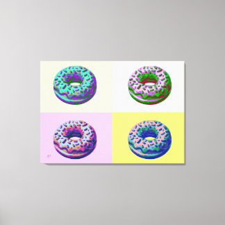 Donuts Retro Style Pop Art Canvastryck