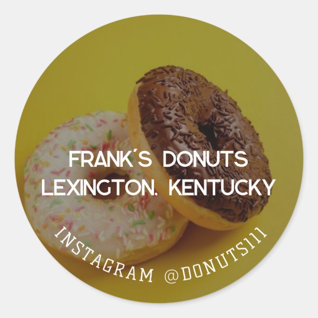 Donuts Runt Klistermärke (Framsida)