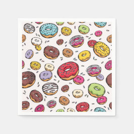 Donuts seamless pattern pappersservett