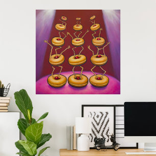 Donuts som utför poster