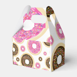 Donuts & Sprinkles Rosa Bruna Goda Partygåva Presentaskar